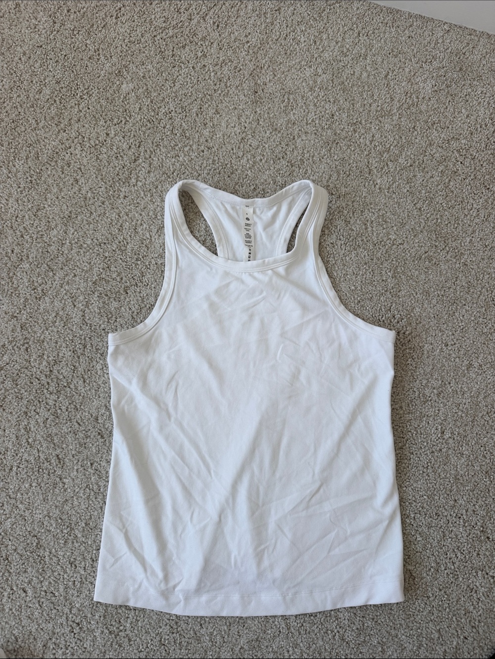 lululemon athletica White Racerback Tank - Lightweight Performance Layer